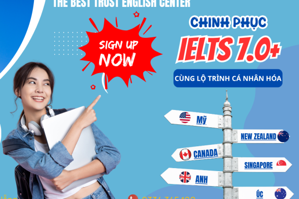 CHƯƠNG TRÌNH TIẾNG ANH LUYỆN THI & DU HỌC